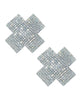 Load image into Gallery viewer, Neva Nude Cross Crystal Jewel Reusable Silicone Nipple Pasties - Clear O/S
