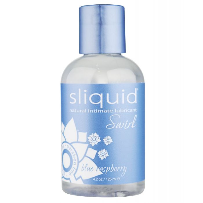 Lubricante Sliquid Naturals Swirl - 4.2 oz Frambuesa Azul