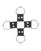 Indlæs billede i gallerifremviser, Shots Avs Black &amp; White Velcro Hogtie med Hånd- og Ankelmanchetter - Sort
