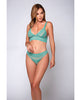 Load image into Gallery viewer, Geometric Lace Bralette &amp; Hipster Teal XL
