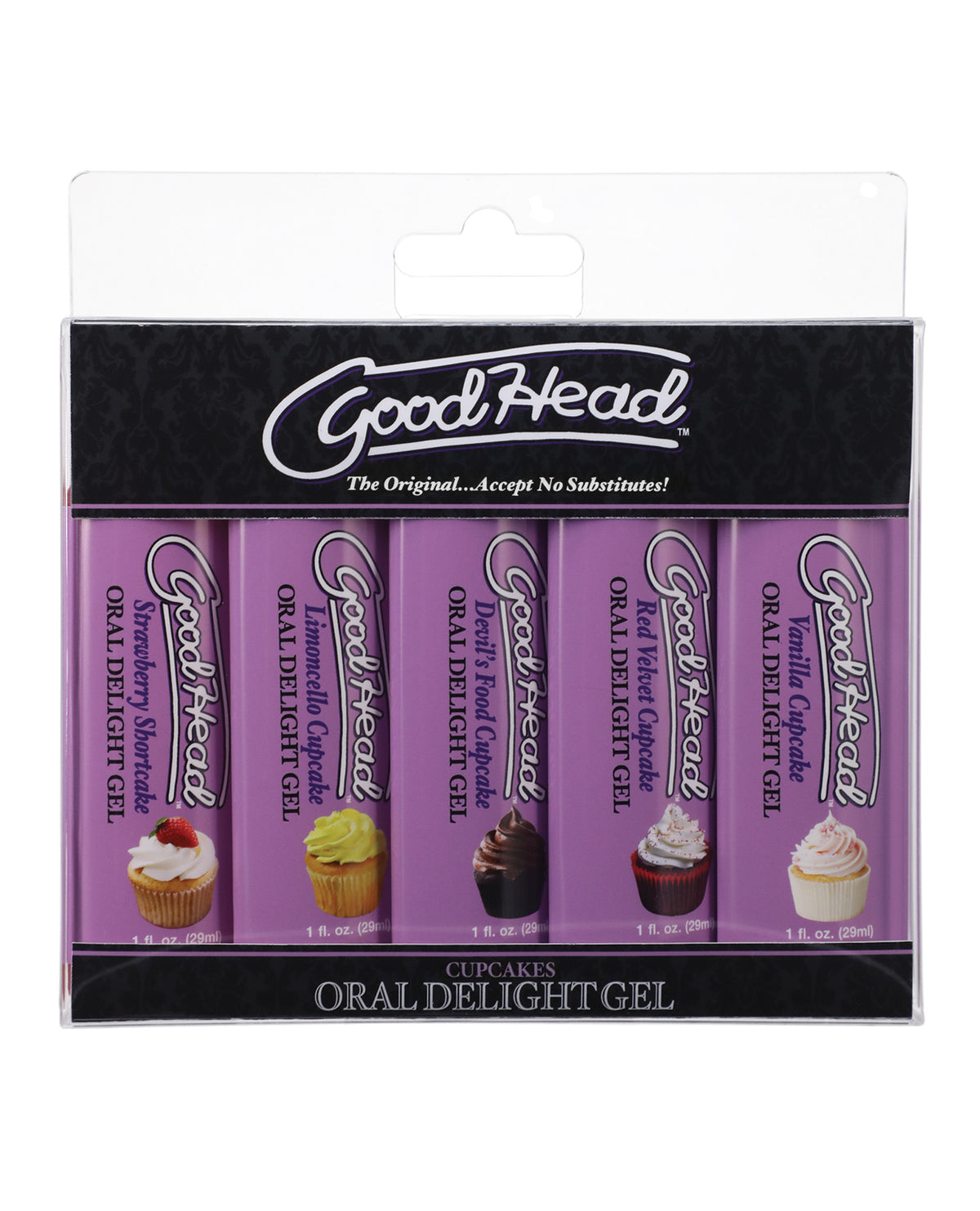 GoodHead Cupcake Oral Gel Assorted Flavors Five Pack