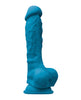 Bild in den Galerie-Viewer laden, Colours Pleasures 7" Dong w/Balls &amp; Suction Cup - Blue
