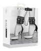 Load image into Gallery viewer, Shots Ouch Black &amp; White Plush Bonded Leather Ankle Cuffs - Black
