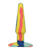 Load image into Gallery viewer, A Play 5" Groovy Silicone Anal Plug - Multicolor/Yellow
