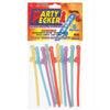 Load image into Gallery viewer, Party Pecker Straws Assorted Colors Pack of Ten Party Favor
