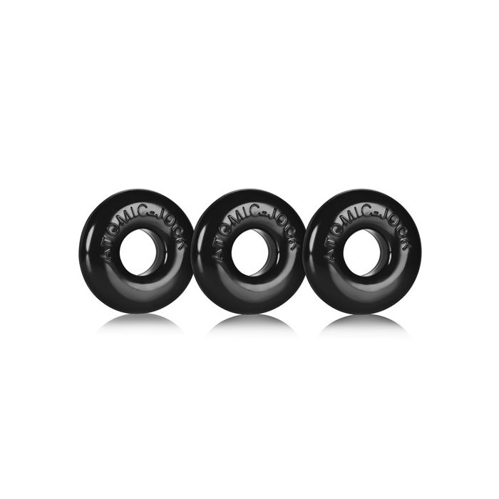 Oxballs Ringer Donut 1 - Svart Förpackning med 3