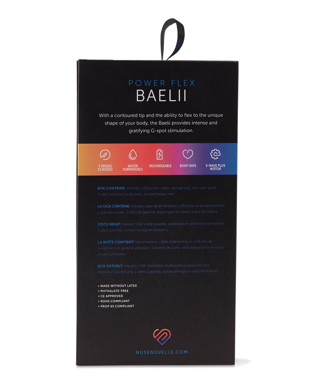 Nu Sensuelle Baelii Vibrator flexibil pentru punctul G cu 20 de funcții - Magenta