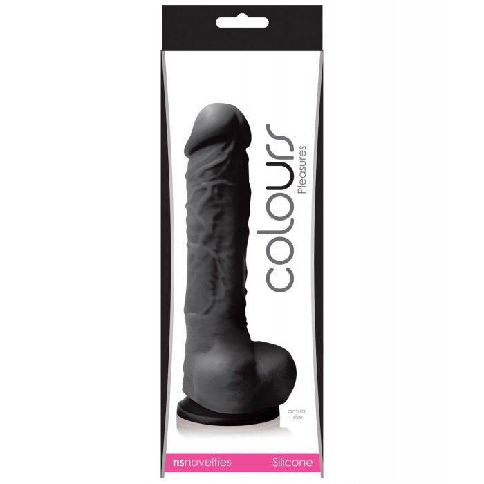 Colours Pleasures 5" Dildo mit Saugnapf - Schwarz