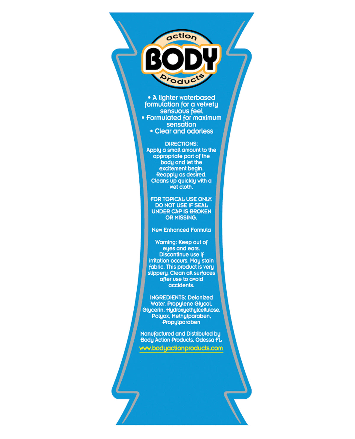 Lubrifiant pe bază de apă Body Action Ultra Glide - sticlă de 2,3 oz
