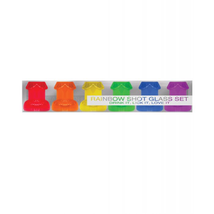 Rainbow Shot Glass Set Kheper Games 1.5 Oz Capacity