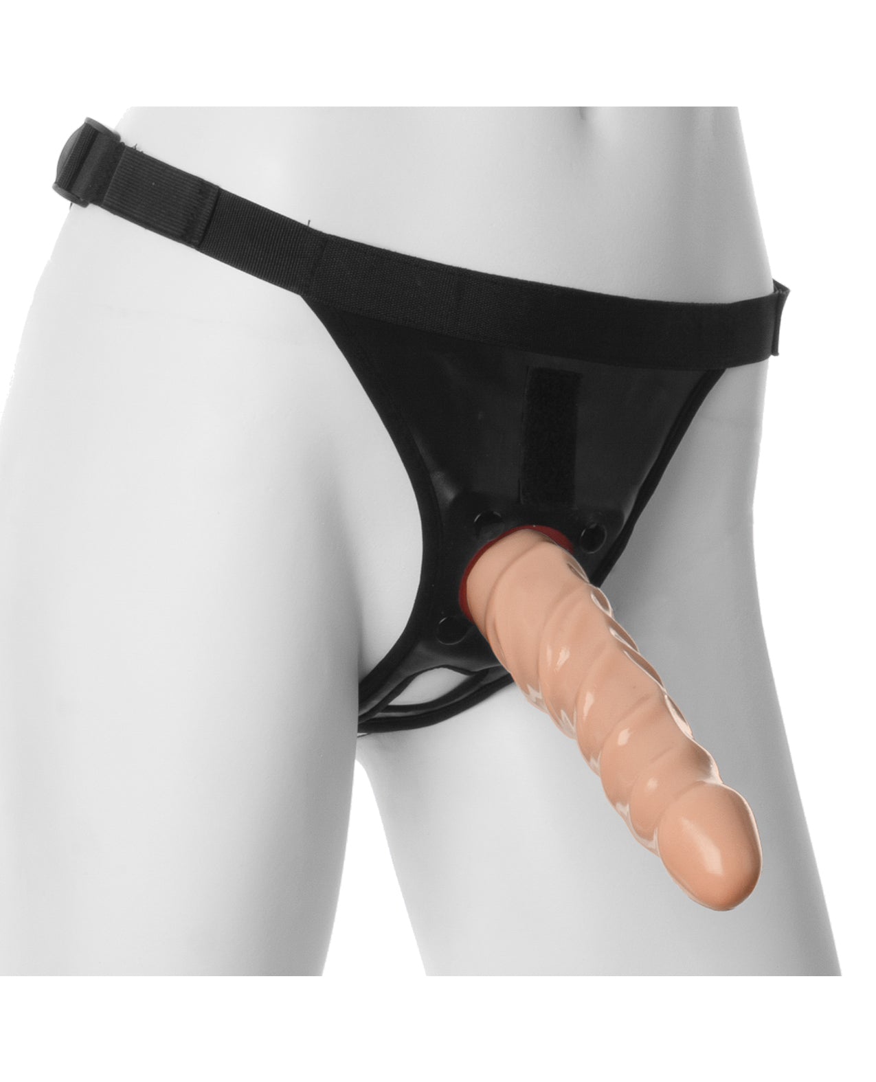 Vac-U-Lock 6" Penis realist alb cu erecție puternică Raging Hard