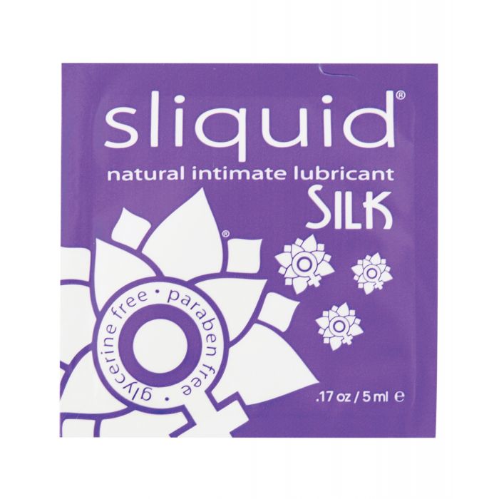 Sliquid Naturals Silk Water Based Lubricant Hybrid With Silicone 0.17 Oz Pillow