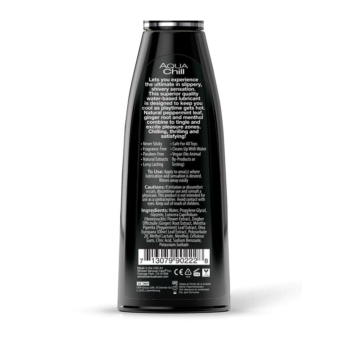 Wicked Sensual Care Aqua Chill Vandbaseret Kølende Glidecreme - 4 oz