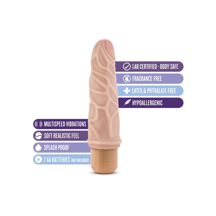 Blush Dr Skin Vibe 3 Beige 7.25 Inch Realistic Vibrator