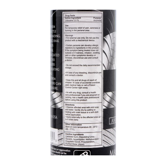 Master Series Ass Relax Desensitizing Lubricant 4.25 Oz