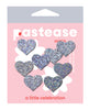 Load image into Gallery viewer, Pastease Mini Glitter Hearts - Silver Pack of 8
