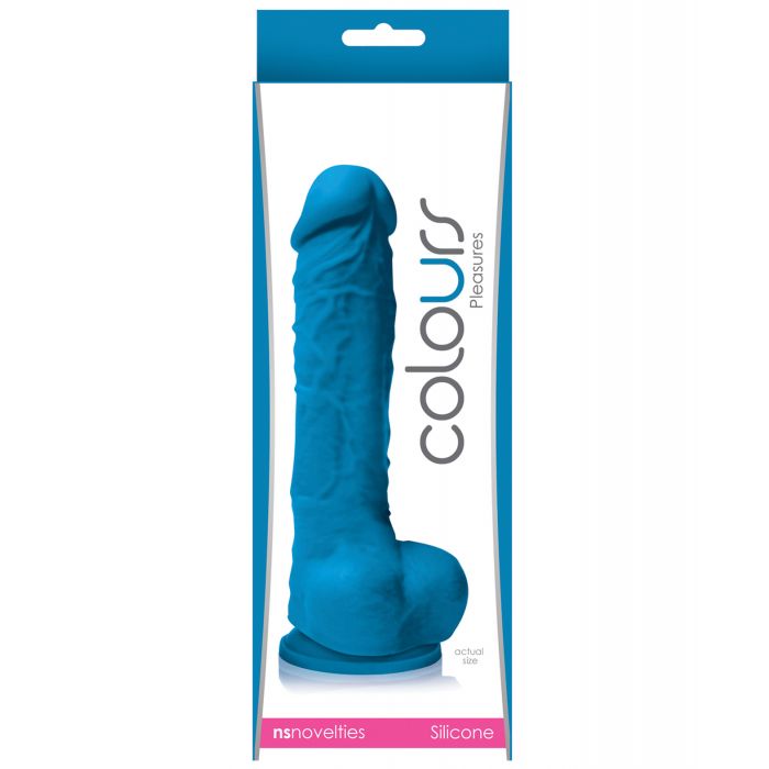 Colours Pleasures 5" Dildo mit Saugnapf - Blau