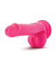 Ladda bilden i Galleri Viewer, Blush Neo 6 Inch Dual Density Dildo With Balls Neon Pink Harness Compatible
