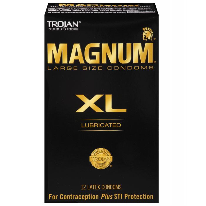 Trojan Magnum XL Lubricated Condoms Box Of 12 For Men
