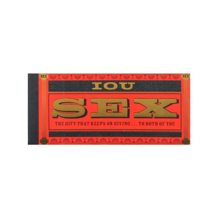 I O U Sex Checks Coupon Book for Naughty Sensual Favors