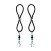 Load image into Gallery viewer, Bijoux de Nip Nipple Halos Star Charm - Turquoise/Black
