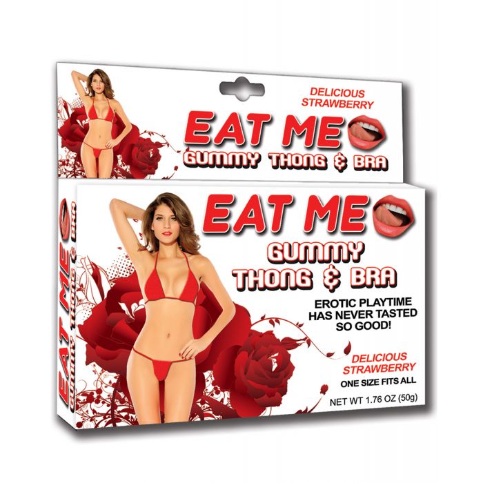 Eat Me Gummy Thong & Bra - Strawberry
