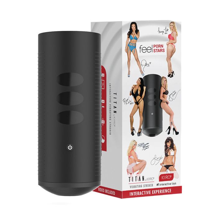 Kiiroo Titan The Experience Interactive Vibrating Stroker - Black
