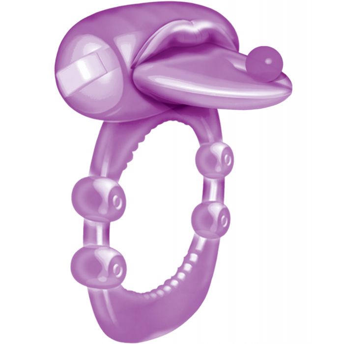 Pierced Tongue X-treme Vibrating Pleasure Ring - Purple