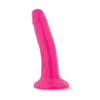 Ladda bilden i Galleri Viewer, Blush Neo 5.5 Inch Dual Density Dildo With Suction Cup Neon Pink
