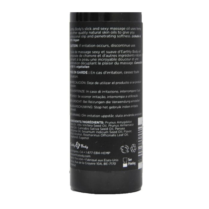 Earthly Body Jadalny Olejek do Masażu - 2 oz Truskawkowy