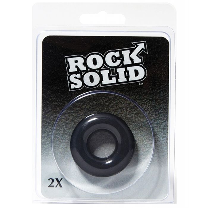 Anillo de dona negro sólido de 2"