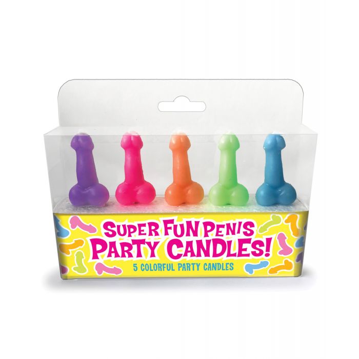 Juego de cinco velas de pene súper divertidas, esenciales para la decoración de fiestas
