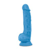 Cargue la imagen en el visor de la galería, Blush Neo Dual Density 7.5 Inch Cock With Balls Neon Blue
