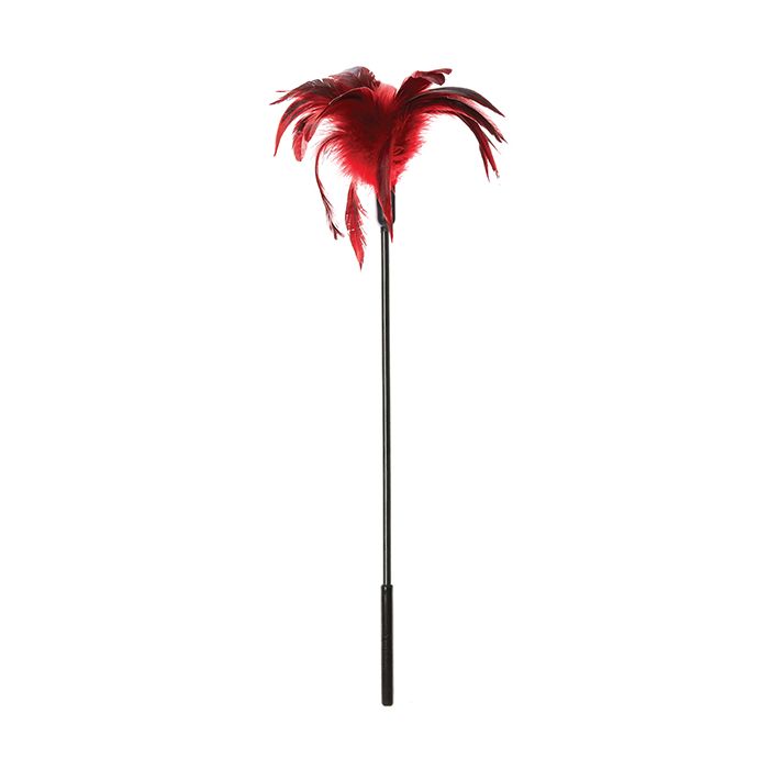 Pluma Estallido Estrella Cosquillero Corporal Sportsheets - Rojo