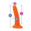 Load image into Gallery viewer, Blush Neo Dual Density 6 Inch Neon Orange Dildo With Suction Base
