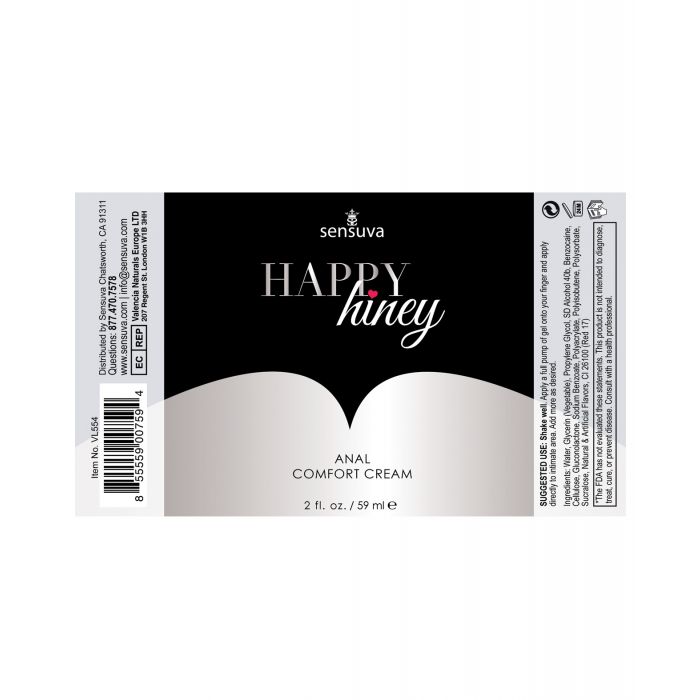 Sensuva Happy Hiney Anal Comfort Cream - 2 oz