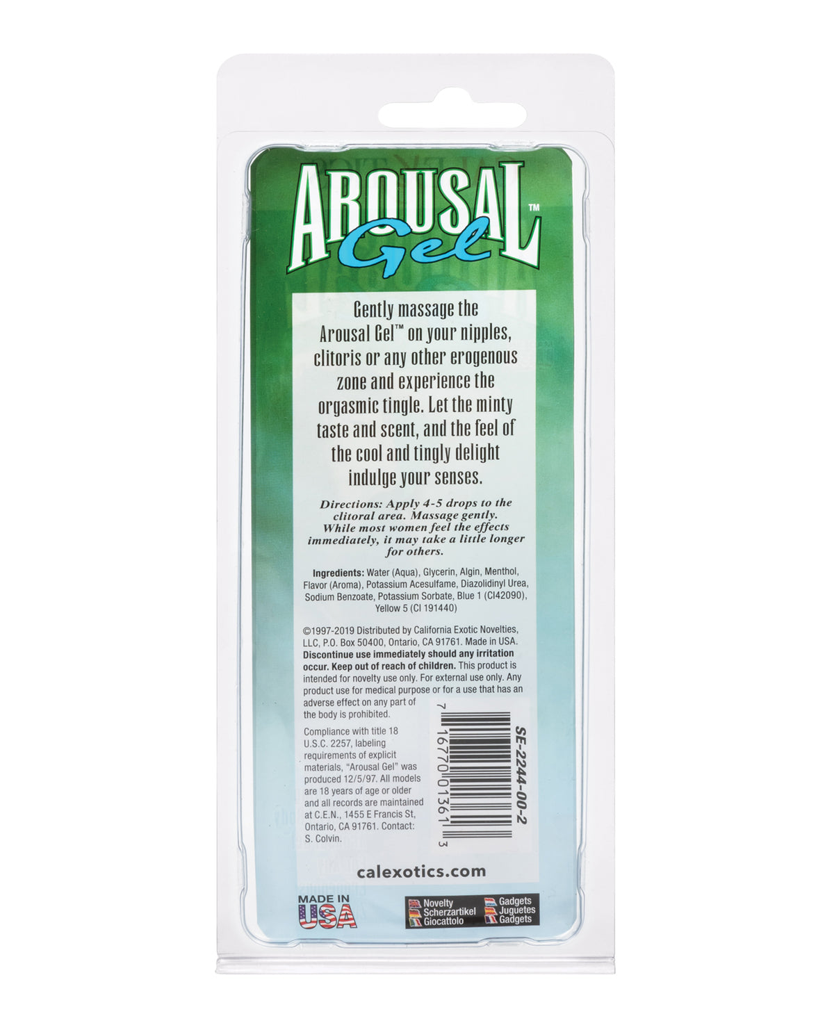 Arousal Gel - .25 oz Mint