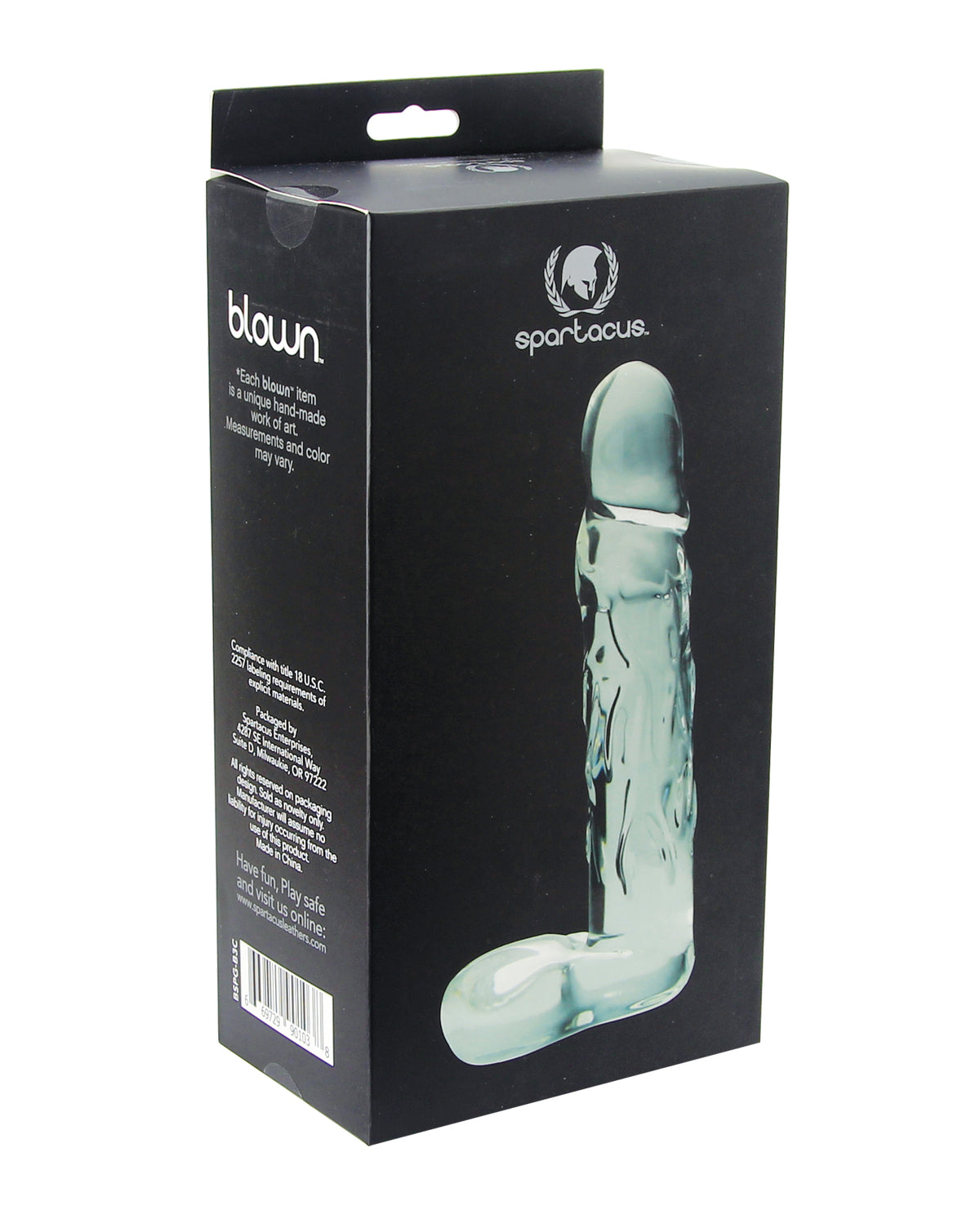 Blåst realistiskt glas stort - klart