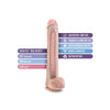 Load image into Gallery viewer, Blush Au Naturel Daddy 14&quot; Sensa Feel Dual Density Dildo - Vanilla
