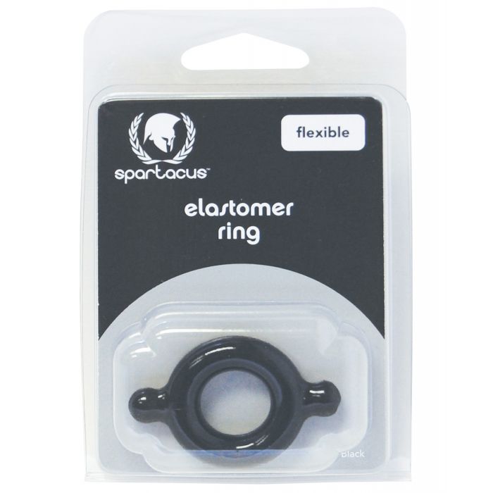 Spartacus elastomeer cockring - zwart
