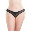 Load image into Gallery viewer, Crotchless Thong w/Pearls Black O/S
