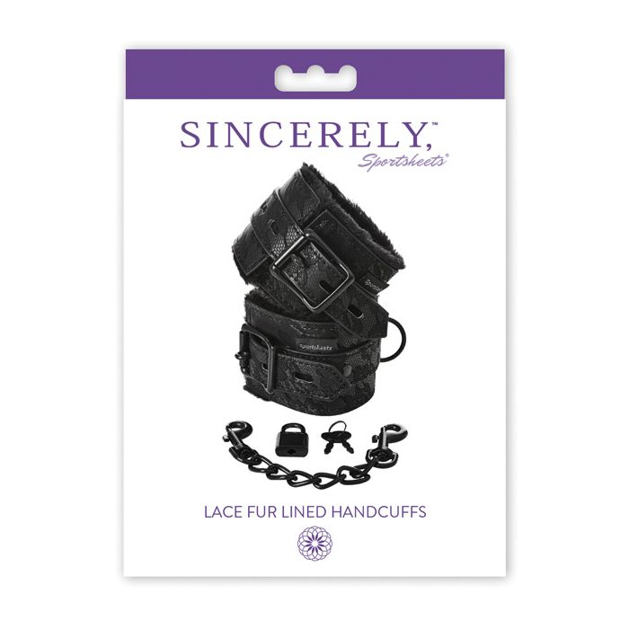 Sincerely Spitzenfellgefütterte Handschellen