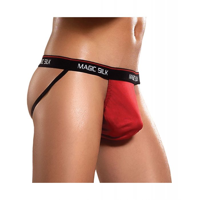 100 Percent Silk Red Jock Strap Size Small Medium Magic Silk