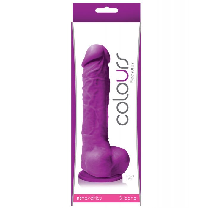 Colours Pleasures 5" Dildo mit Saugnapf - Lila