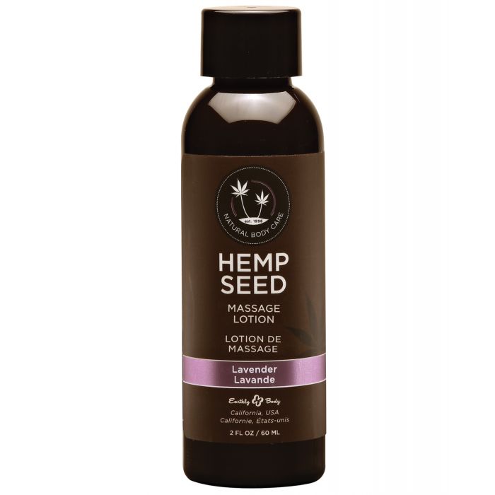 Earthly Body Hemp Seed Massage Lotion - 2 oz Lavender