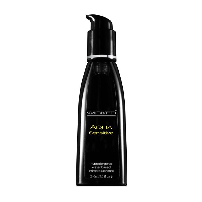 Wicked Sensual Care Lubricante Hipoalergénico Sensible al Agua a Base de Agua - 8 oz Sin Fragancia