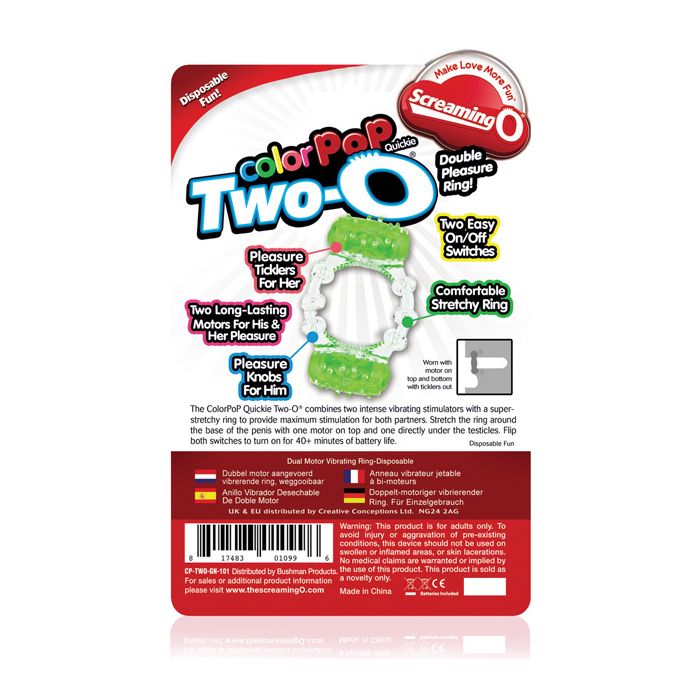 Screaming O Color Pop Quickie Two-O - Green