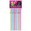 Load image into Gallery viewer, Glow In The Dark Penis Straws Assorted Colors Pack Of 8
