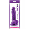 Load image into Gallery viewer, Colours Pleasures Thick 5" Dildo - Purple
