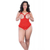 Ladda bilden i Galleri Viewer, Lace Open Cup &amp; Crotchless Teddy Red QN
